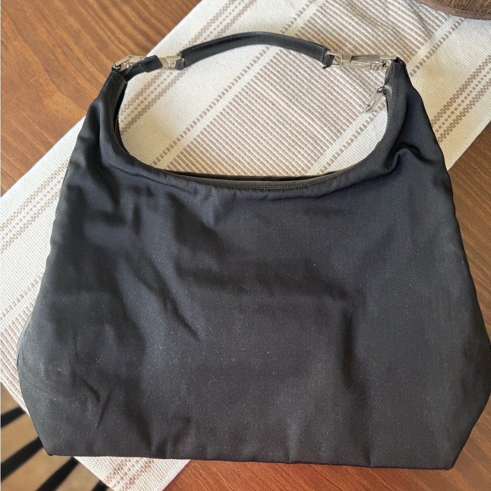 Gucci Black Nylon Hobo Bag